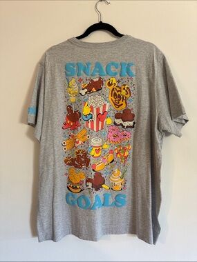 Disneyland Disney Eats Snack Goals Graphic Tee - Grey with Colorful Snack Print
